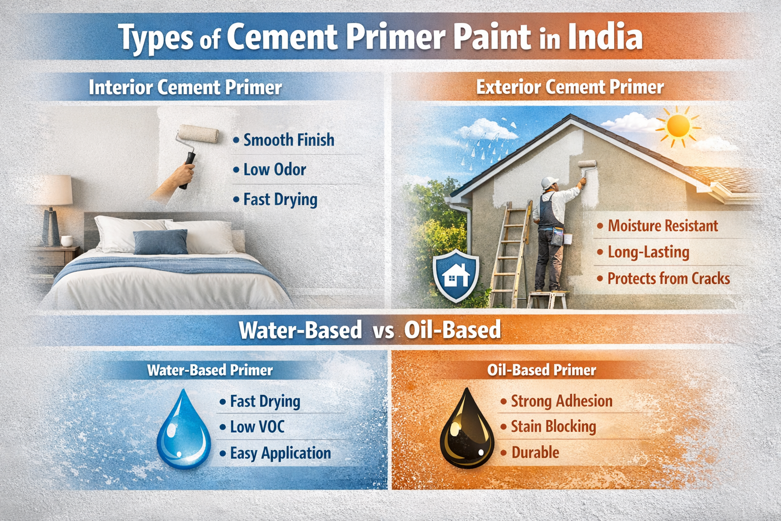 Types of Cement Primer Paint in India