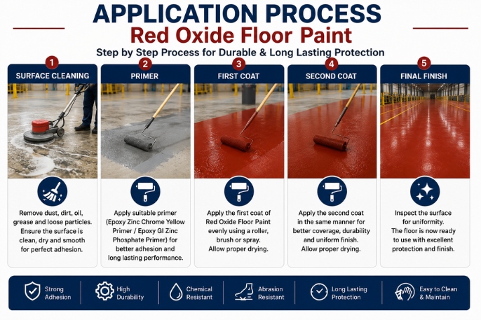 Red oxide floor paint application guide